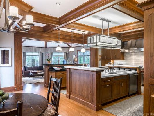 Custom kitchen with multiple islands and cherry woodwork by Fallon Custom 首页s & 装修